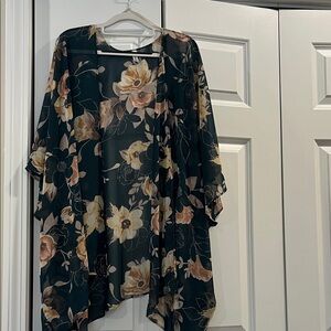 Floral Maternity Kimono Cardigan